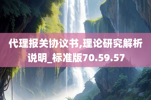 代理报关协议书,理论研究解析说明_标准版70.59.57