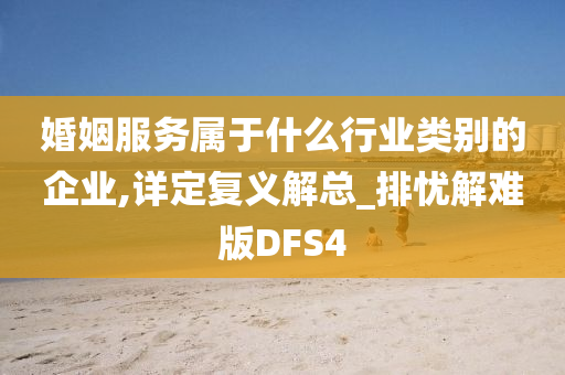 婚姻服务属于什么行业类别的企业,详定复义解总_排忧解难版DFS4