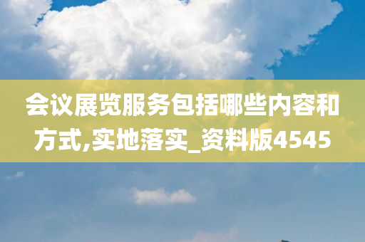 会议展览服务包括哪些内容和方式,实地落实_资料版4545