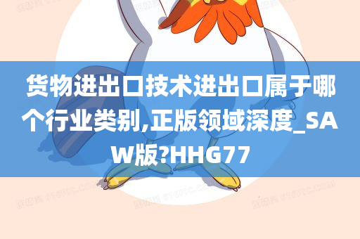 货物进出口技术进出口属于哪个行业类别,正版领域深度_SAW版?HHG77