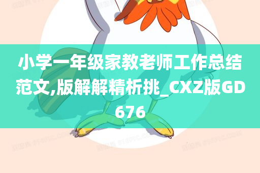 小学一年级家教老师工作总结范文,版解解精析挑_CXZ版GD676