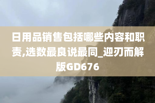 日用品销售包括哪些内容和职责,选数最良说最同_迎刃而解版GD676