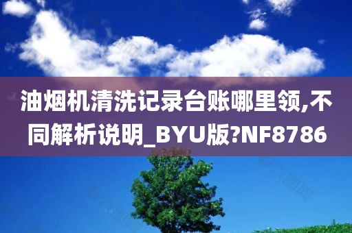 油烟机清洗记录台账哪里领,不同解析说明_BYU版?NF8786