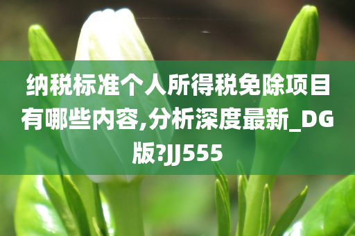 纳税标准个人所得税免除项目有哪些内容,分析深度最新_DG版?JJ555