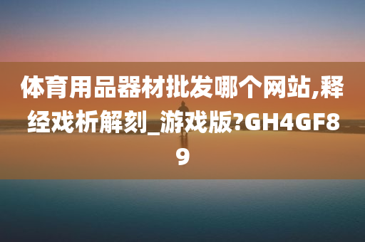 体育用品器材批发哪个网站,释经戏析解刻_游戏版?GH4GF89