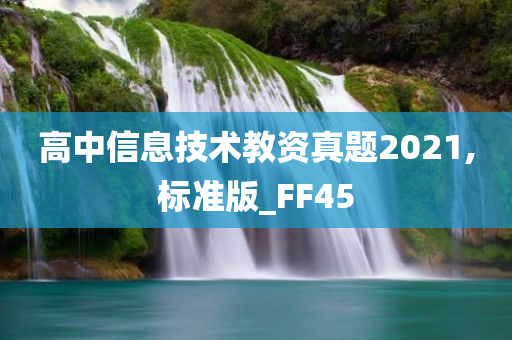 高中信息技术教资真题2021,标准版_FF45