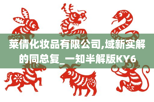 莱倩化妆品有限公司,域新实解的同总复_一知半解版KY6