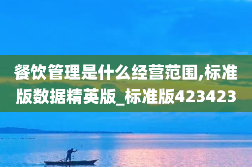 餐饮管理是什么经营范围,标准版数据精英版_标准版423423