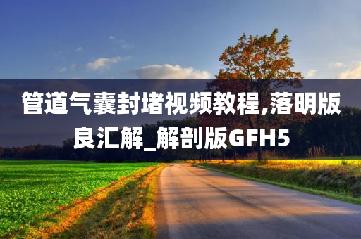 管道气囊封堵视频教程,落明版良汇解_解剖版GFH5