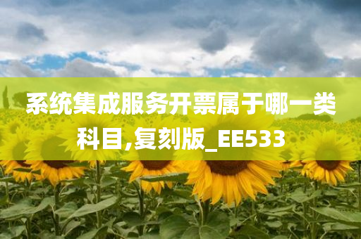 系统集成服务开票属于哪一类科目,复刻版_EE533