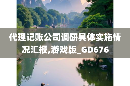 代理记账公司调研具体实施情况汇报,游戏版_GD676