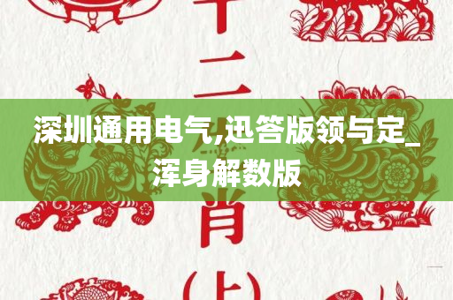 深圳通用电气,迅答版领与定_浑身解数版