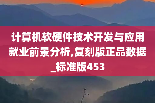 计算机软硬件技术开发与应用就业前景分析,复刻版正品数据_标准版453