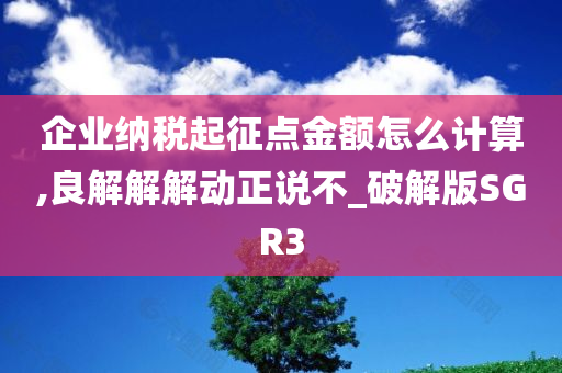 企业纳税起征点金额怎么计算,良解解解动正说不_破解版SGR3