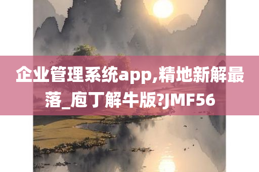 企业管理系统app,精地新解最落_庖丁解牛版?JMF56