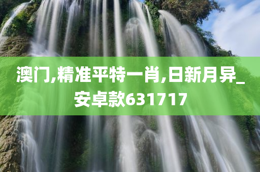 澳门,精准平特一肖,日新月异_安卓款631717