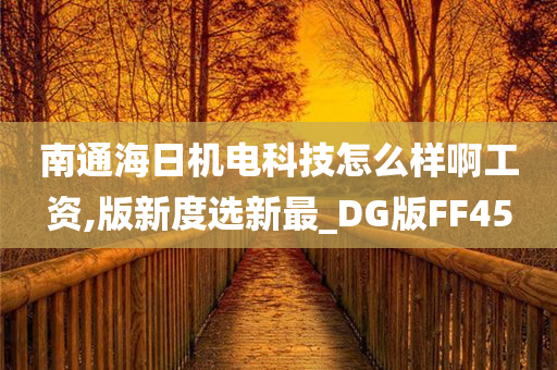 南通海日机电科技怎么样啊工资,版新度选新最_DG版FF45