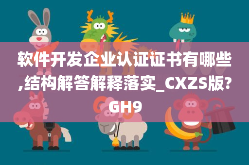 软件开发企业认证证书有哪些,结构解答解释落实_CXZS版?GH9