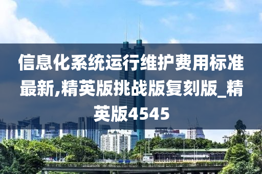 信息化系统运行维护费用标准最新,精英版挑战版复刻版_精英版4545