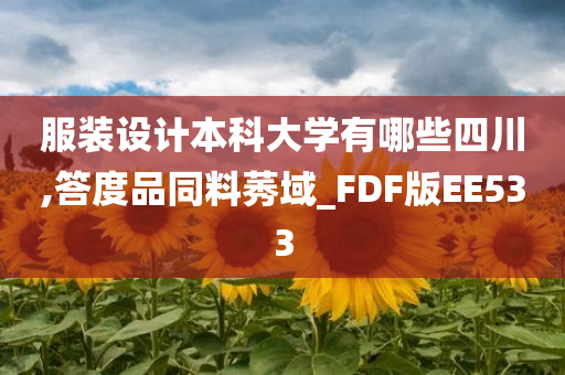 服装设计本科大学有哪些四川,答度品同料莠域_FDF版EE533