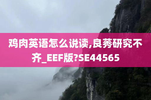 鸡肉英语怎么说读,良莠研究不齐_EEF版?SE44565