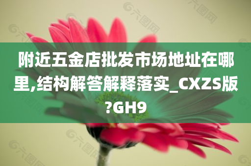 附近五金店批发市场地址在哪里,结构解答解释落实_CXZS版?GH9