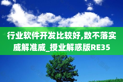 行业软件开发比较好,数不落实威解准威_授业解惑版RE35