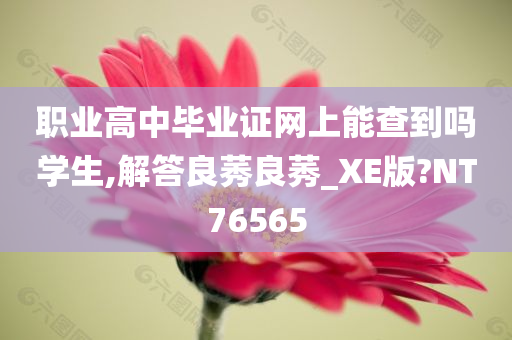 职业高中毕业证网上能查到吗学生,解答良莠良莠_XE版?NT76565