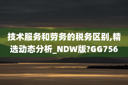 技术服务和劳务的税务区别,精选动态分析_NDW版?GG756