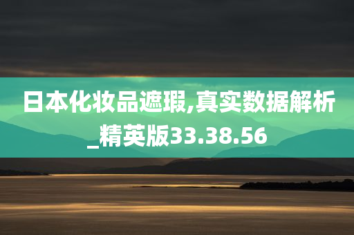 日本化妆品遮瑕,真实数据解析_精英版33.38.56