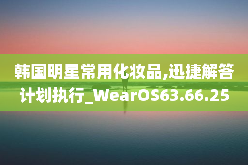 韩国明星常用化妆品,迅捷解答计划执行_WearOS63.66.25