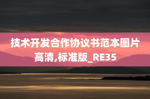 技术开发合作协议书范本图片高清,标准版_RE35