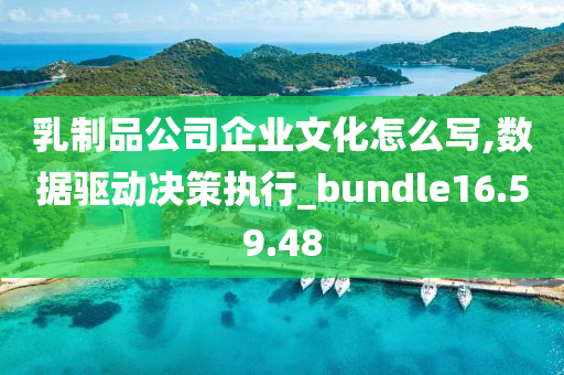 乳制品公司企业文化怎么写,数据驱动决策执行_bundle16.59.48