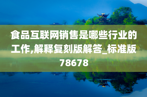 食品互联网销售是哪些行业的工作,解释复刻版解答_标准版78678