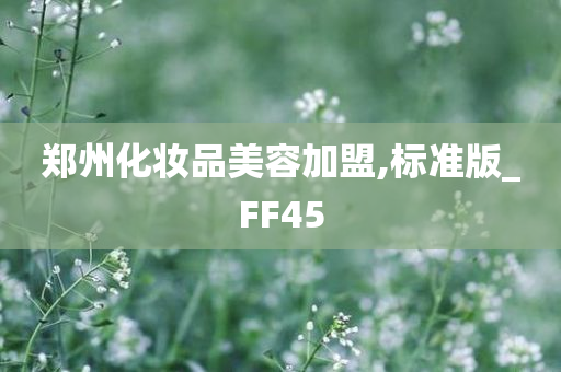 郑州化妆品美容加盟,标准版_FF45