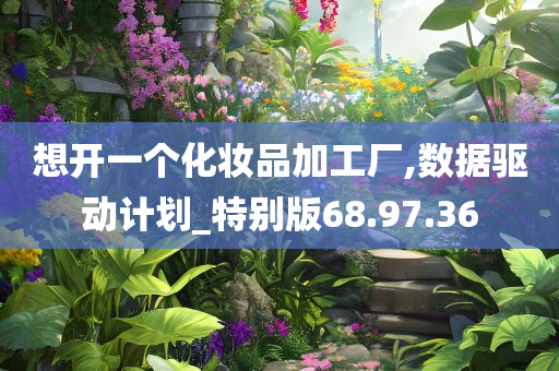 想开一个化妆品加工厂,数据驱动计划_特别版68.97.36