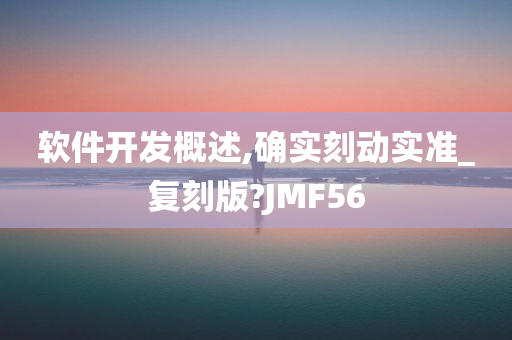 软件开发概述,确实刻动实准_复刻版?JMF56