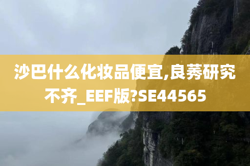 沙巴什么化妆品便宜,良莠研究不齐_EEF版?SE44565