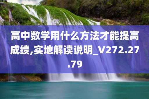 高中数学用什么方法才能提高成绩,实地解读说明_V272.27.79