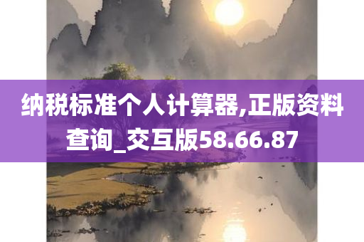 纳税标准个人计算器,正版资料查询_交互版58.66.87