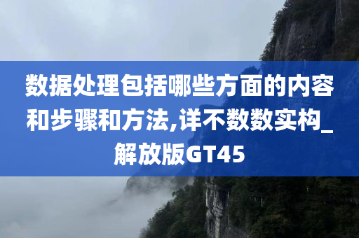 数据处理包括哪些方面的内容和步骤和方法,详不数数实构_解放版GT45