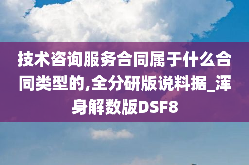 技术咨询服务合同属于什么合同类型的,全分研版说料据_浑身解数版DSF8