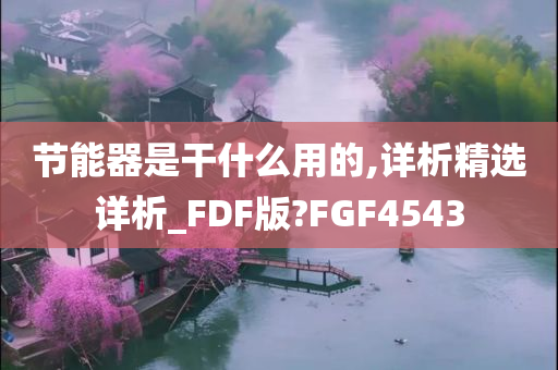 节能器是干什么用的,详析精选详析_FDF版?FGF4543