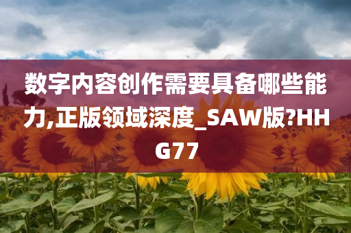 数字内容创作需要具备哪些能力,正版领域深度_SAW版?HHG77