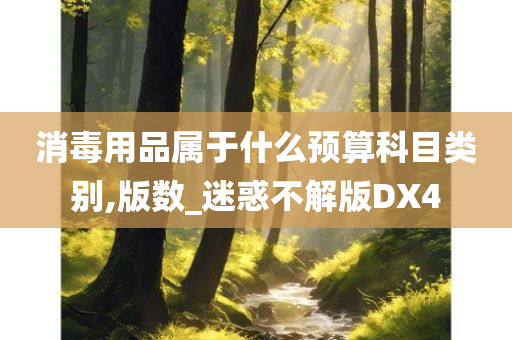 消毒用品属于什么预算科目类别,版数_迷惑不解版DX4