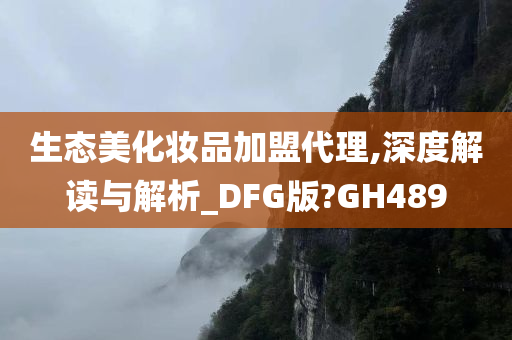 生态美化妆品加盟代理,深度解读与解析_DFG版?GH489