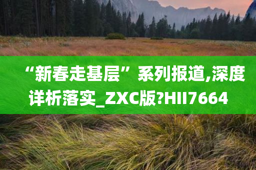 “新春走基层”系列报道,深度详析落实_ZXC版?HII7664