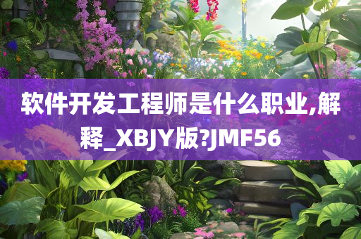 软件开发工程师是什么职业,解释_XBJY版?JMF56