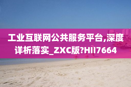 工业互联网公共服务平台,深度详析落实_ZXC版?HII7664