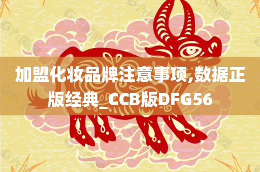 加盟化妆品牌注意事项,数据正版经典_CCB版DFG56